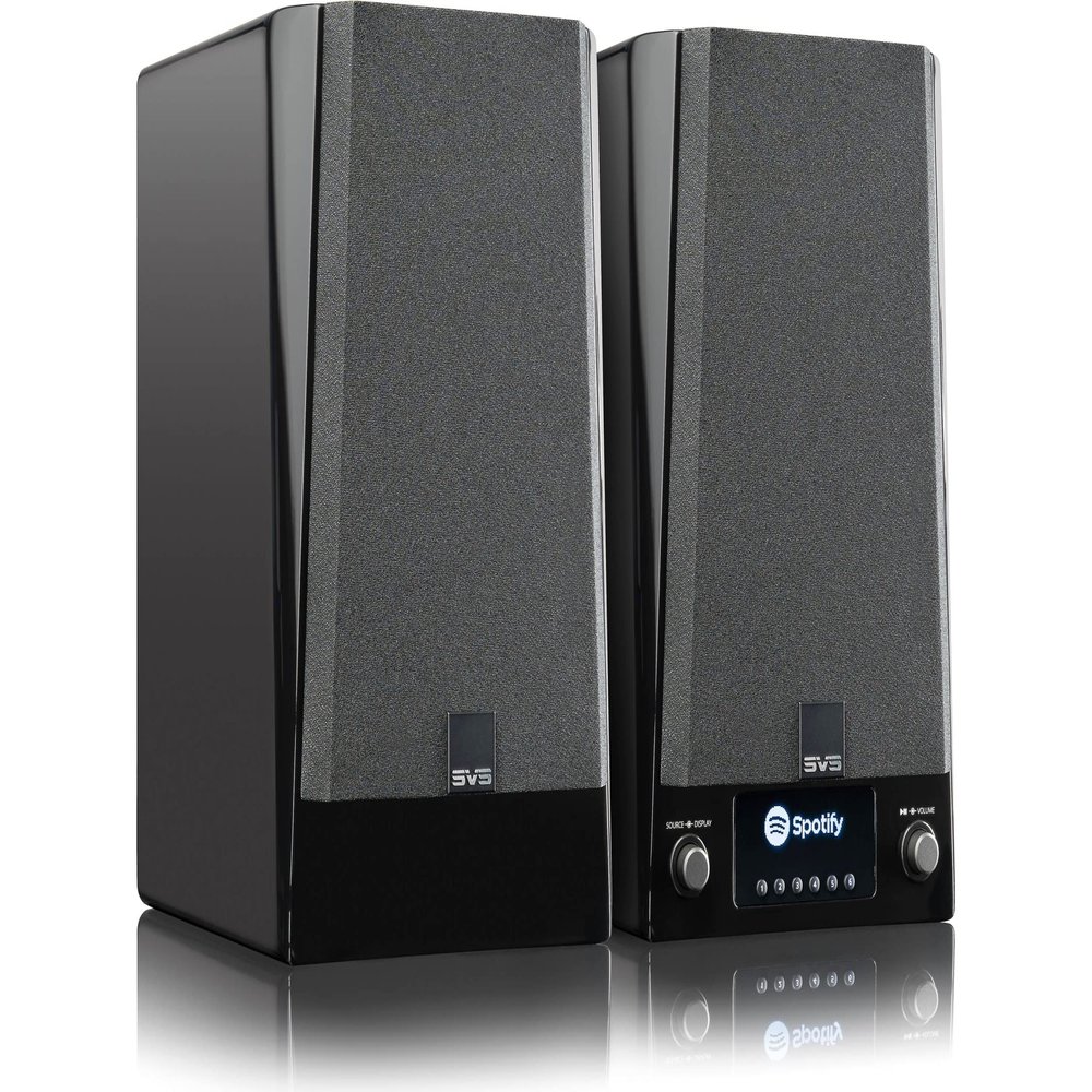 SVS Prime Wireless Pro Powered Speaker System with Chromecast and Airplay 2 - Pair (Piano Gloss Black)