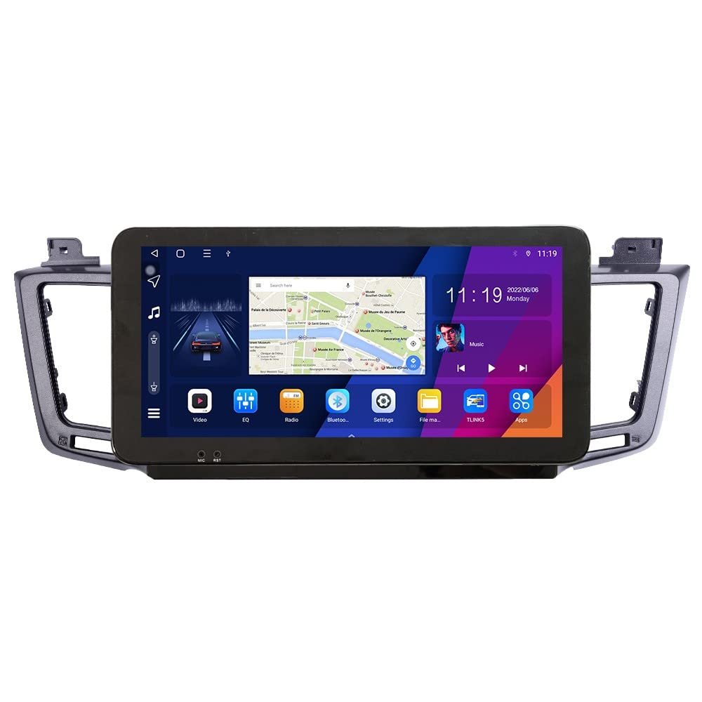 ZERTRAN 10.33" QLED/IPS 1600x720 Touchscreen CarPlay & Android Auto Android Autoradio Car Navigation Stereo Multimedia Player GPS Radio DSP Fortoyota rav4 2012-2018 lhd