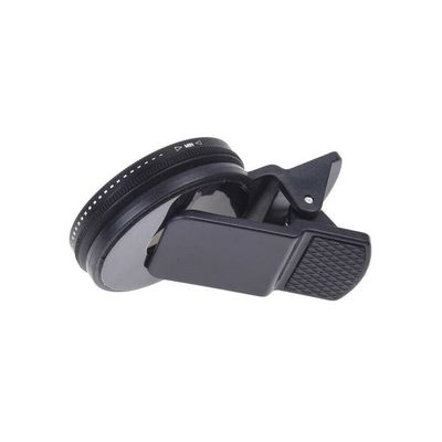 37mm Black Phone Camera Lens Variable ND Filter Neutral Density ND2-ND400 with Clip