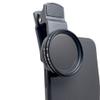 37mm Black Phone Camera Lens Variable ND Filter Neutral Density ND2-ND400 with Clip view 2