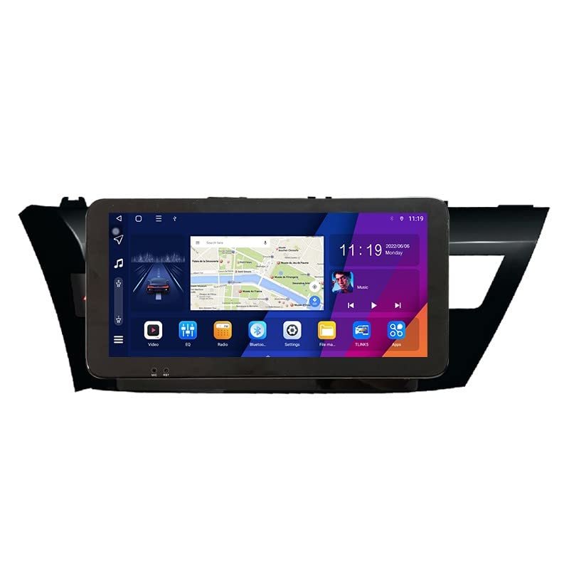 ZERTRAN 10.33" QLED/IPS 1600x720 Touchscreen CarPlay & Android Auto Android Autoradio Car Navigation Stereo Multimedia Player GPS Radio DSP Fortoyota Corolla 2013-2016 lhd