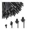 120PCS Car Push Mount Cable Zip Tie, Nylon Self Locking Cable Strap, Engine Bay Wire Harness Restraint Ties, Fastener Cable Clips Wraps for Indoor Outdoor, Compatible with Boat, Trailer, UTV view 1
