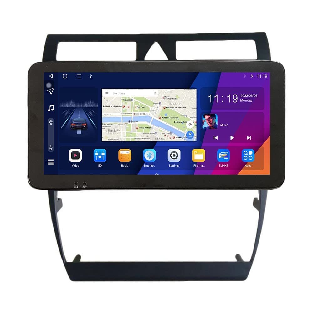 ZERTRAN 10.33" QLED/IPS 1600x720 Touchscreen CarPlay & Android Auto Android Autoradio Car Navigation Stereo Multimedia Player GPS Radio DSP Foraudi a6 2004