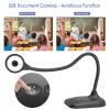 PAKOTOO USB Document Camera for Teachers, Webcam/Doc Camera for Classroom with A3 Format, 3-Level LED Lights, Image Invert, Fold, Dual mic for Mac OS, Windows, Zoom, OBS Work with Distance Learning view 3