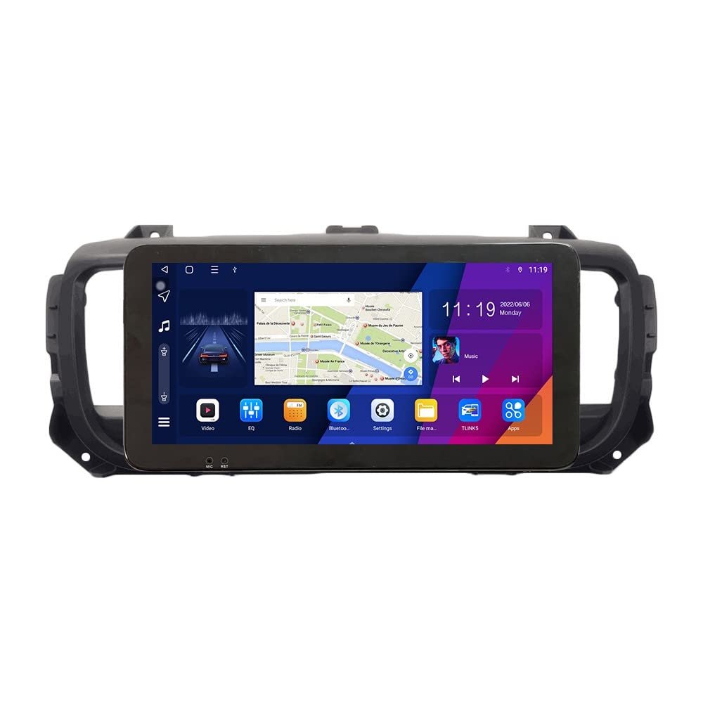 ZERTRAN 10.33" QLED/IPS 1600x720 Touchscreen CarPlay & Android Auto Android Autoradio Car Navigation Stereo Multimedia Player GPS Radio DSP Forcitroen Jumpy/spacetourer 2016-2021