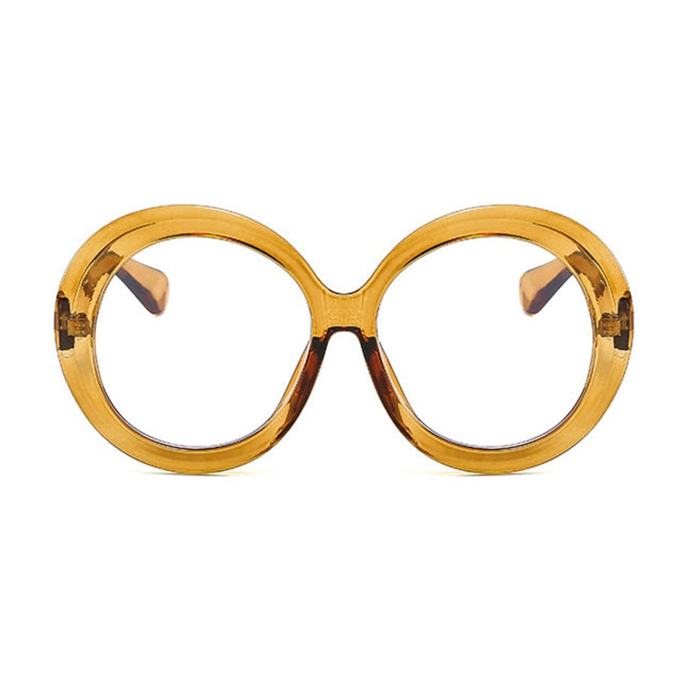 willochra Oversized Oprah style Spring hinge Readers Blue Light Blocking Computer round Reading Glasses for Women Men (brown, 2.5, multiplier_x)