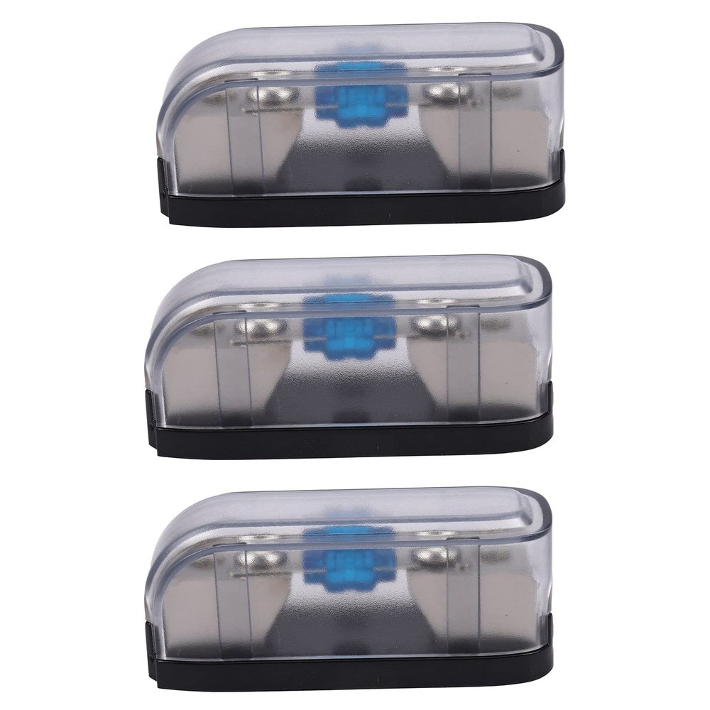 Pasotim 3X Car Stereo Fuse Holder, Audio Fuse Box Distribution Block 4Ga in 4Ga Out,Single