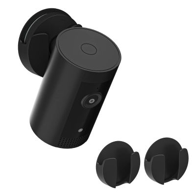 2 Pack Wall Mount for Ring Indoor Cam 2nd Gen and 1st Gen, Adhesive Camera Mount No Drill (Black)