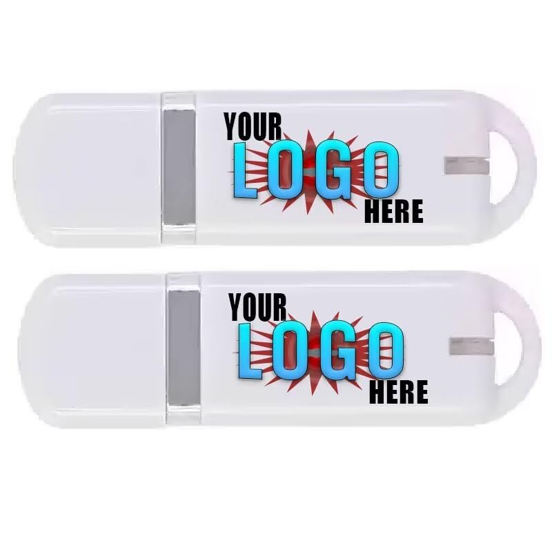 Custom USB Flash Drive Printed with Your Logo, Personalised Memory Stick in Bulk with Logo for Promotion(25pcs, 64GB)
