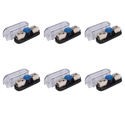 Pasotim 6X Car Stereo Fuse Holder, Audio Fuse Box Distribution Block 4Ga in 4Ga Out,Single