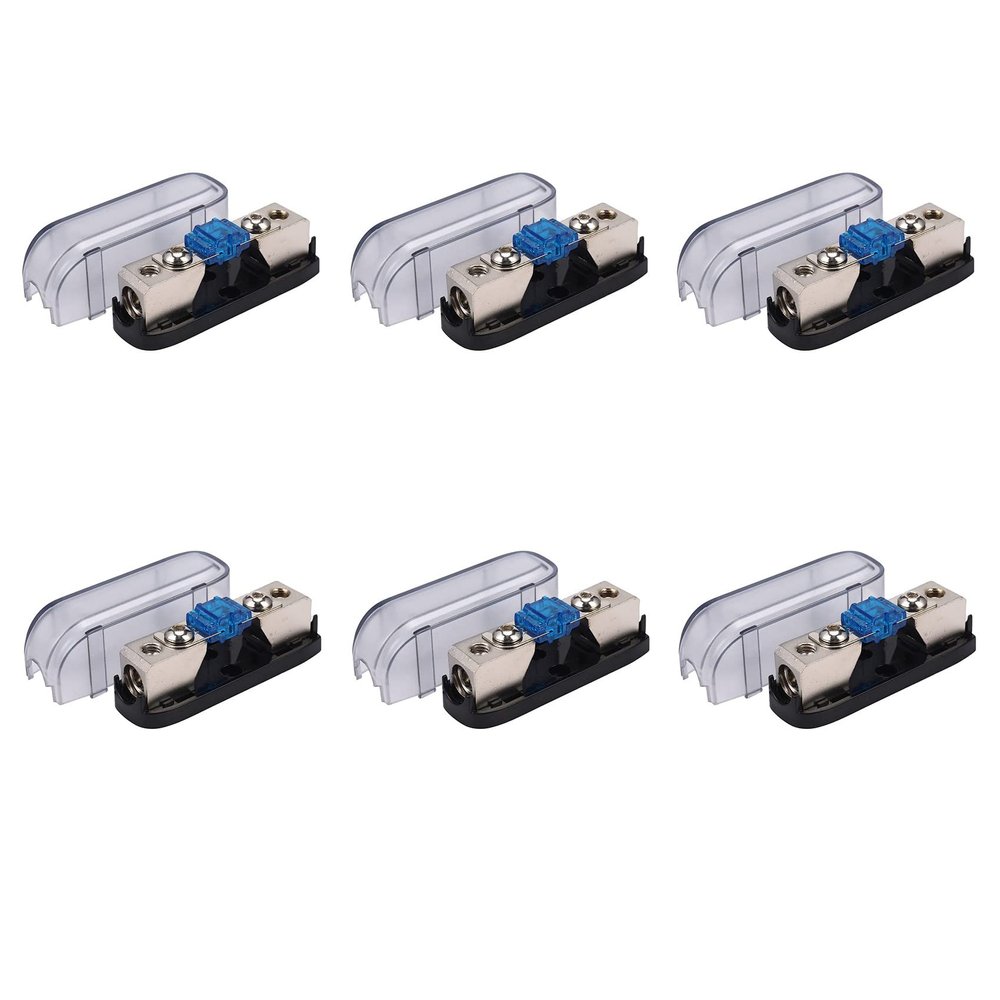 Pasotim 6X Car Stereo Fuse Holder, Audio Fuse Box Distribution Block 4Ga in 4Ga Out,Single