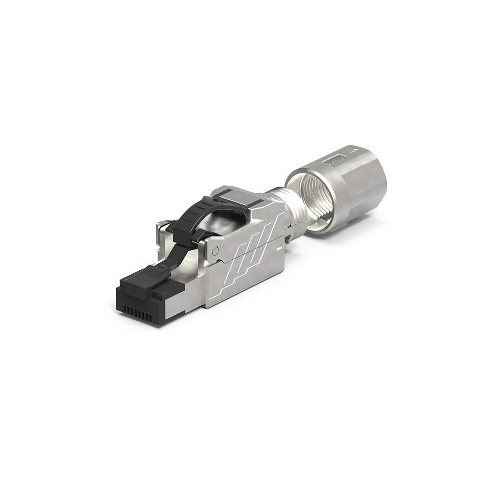 CompuCablePlusUSA.com Best CAT.8 RJ45 Toolless Shielded Termination Plug, Ethernet Connectors Fit Wire 22-26 AWG, Tool Free, 2 PCS/Pack (CAT.8 RJ45 Toolless Shielded Termination Plug).