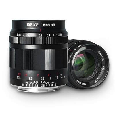 Meike 35mm f0.95 Large Aperture Manual Focus Prime Fixed Lens APS-C Compatible with Sony E-Mount Mirrorless Cameras ZV-E10 ZVE10 II A5000 A5100 A6000 A6100 A6300 A6400 A6500 A6600 NEX 5R NEX 6 7