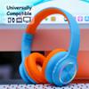 PowerLocus PLED Kids Bluetooth Headphones, Kids Wireless Headphones with LED Lights, 74/85/94dB Safe Volume, Micro SD, AUX Cable, Hi-Fi Stereo, Built-in Mic Over Ear Kid Headphone for Travel/Tablet/PC view 2