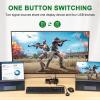 USB C KVM Switch 4K@60Hz,MLEEDA USB C Switch 2 Computers Share 1 Monitor and 4 USB Devices,Compatible with Thunderbolt 3,with 100 W Power Delivery Option,Wired Remote and 3 Cables Included view 2