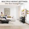 TAVR Furniture Swivel Floor TV Stand with Table for 32-70 Inch TVs, Universal Height Adjustable TV Floor Stand with Large Storage Shelves, Strong Corner TV Stand Mount Holds up to 88lbs, Black view 2