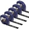 5 X White on Black Tape Replacement for Dymo Label Maker Refills Plastic 12mm X 3m Compatible with Dymo Letratag Refills for Letra tag LT100H LT100T QX50 Label Maker Tape view 1