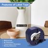 5 X White on Black Tape Replacement for Dymo Label Maker Refills Plastic 12mm X 3m Compatible with Dymo Letratag Refills for Letra tag LT100H LT100T QX50 Label Maker Tape view 4