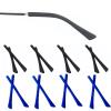 OPUGIT 8 Pairs Eyeglass Replacement Temples, Silicone Eyeglass End Tips Ear Sock Pieces Tube Sleeve for Thin Metal Eyeglass Legs,Black/Blue view 1