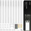 Cord Covers for Wires on Wall - 150in Cable Management Cable Hider - Cord Hiders for TV On Wall - Paintable Cable Concealer - Wire Covers for Cords - 10X (L16 x W1.1 x H0.55) - Large | White view 1