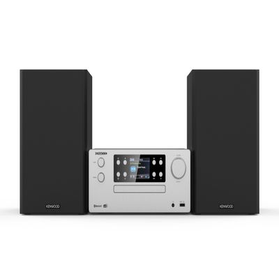 Kenwood M-925DAB-S - Micro Hi-Fi system with DAB+, CD, USB, Bluetooth, 2 x 50 watt RMS and TFT display; frosted aluminium