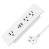 HEZI Recessed Power Strip, Furniture Drawer Outlet with 20W PD USB-C & 18W QC3.0 USB-A, Plug in 3 Outlets & USB Ports, Flush Mount 6FT White Extension Cord Conference Desk Outlets view 1