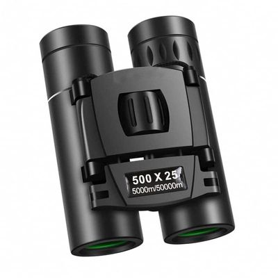 500x25 HD Powerful Binoculars 5000M Long Range Folding Mini Telescope Professional Hunting Telescope Zoom Military HD BAK4 FMC Optics for Hunting Sports Outdoor Camping Travel Outdoor Gifts