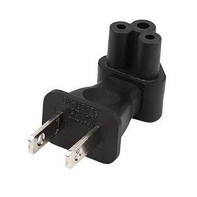 Strhowill Nema 1-15P to C5 Right Angle AC Power Adapter, US IEC 320 C5 2-pin AC Power Adapter