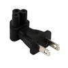 Strhowill Nema 1-15P to C5 Right Angle AC Power Adapter, US IEC 320 C5 2-pin AC Power Adapter view 3