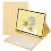 HENGHUI Keyboard Case for iPad 11th Gen (A16,11 inch) 2025/ iPad 10th Generation 10.9" 2022 Case with Cute Round Key Detachable BT Color Keyboard Cover (Yellow) view 1