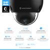 Amcrest 2-Pack 5MP POE Camera, Outdoor Vandal Dome Security POE IP Camera, 5-Megapixel, 98ft NightVision, 2.8mm Lens, IP67, IK10 Resistance, MicroSD 256GB (Sold Separately) (IP5M-D1188EB-AI-V3) view 2