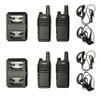 BTECH FRS-B1 4 Pack FRS Business, Adult Walkie Talkies, NOAA, High Output Two-Way Radio. Full Kit with Earpiece Kit, Holsters, Desktop Charger, Built in Flashlight, NOAA, and More view 1