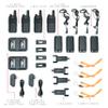 BTECH FRS-B1 4 Pack FRS Business, Adult Walkie Talkies, NOAA, High Output Two-Way Radio. Full Kit with Earpiece Kit, Holsters, Desktop Charger, Built in Flashlight, NOAA, and More view 2