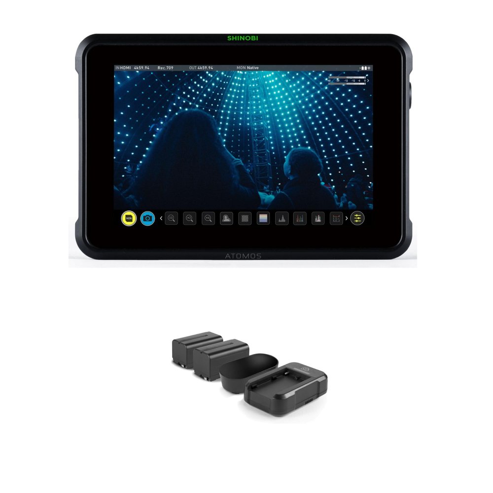 Atomos Shinobi 7-Inch 4K HDMI HDR Photo and Video Monitor Bundle with Power Kit (2 Items)