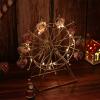 Spinning Ferris Wheel with Personalized 1-12 Heart Photo Custom Metal Desktop Picture Frame with LED Light for Home Dcor Christmas Birthday Gifts (Gold) view 3