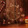 Spinning Ferris Wheel with Personalized 1-12 Heart Photo Custom Metal Desktop Picture Frame with LED Light for Home Dcor Christmas Birthday Gifts (Gold) view 4