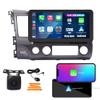 Wostoke Car CarPlay Android Auto Navigation Stereo GPS Radio Reverse Camera Display 10.33" QLED Touchscreen Headunit Tablet Pad Media Player for Honda Civic 2004-2011, if Applicable Octa Core 6G+128G view 1