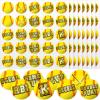 Jecery 200 Pcs Baseball Softball Helmet Decal, Yellow, Letter Style view 1