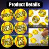 Jecery 200 Pcs Baseball Softball Helmet Decal, Yellow, Letter Style view 4