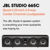 JBL Studio 665C, Dark Wood - High-Performance Center Channel Loudspeaker - with 2414H-1 Compression Driver, High-Definition Imaging Horn & Four 5.25 PolyPlas Cone Woofers view 2