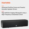 JBL Studio 665C, Dark Wood - High-Performance Center Channel Loudspeaker - with 2414H-1 Compression Driver, High-Definition Imaging Horn & Four 5.25 PolyPlas Cone Woofers view 3