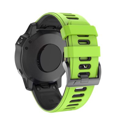 DFAMIN Quick Release Watchband Strap For Garmin Fenix 7 7X 6X Pro Watch Easyfit Wrist Band For Fenix 6 Pro For Garmin Fenix 5X 5 Watch (Color : Green Black, Size : 22mm Fenix 6 Pro)