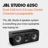 JBL Studio 625C, Dark Wood - 2.5-Way Center Channel Loudspeaker - with 2414H-1 Compression Driver, High-Definition Imaging Horn & Dual 5.25 PolyPlas Cone Woofers view 2