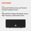 JBL Studio 625C, Dark Wood - 2.5-Way Center Channel Loudspeaker - with 2414H-1 Compression Driver, High-Definition Imaging Horn & Dual 5.25 PolyPlas Cone Woofers view 3