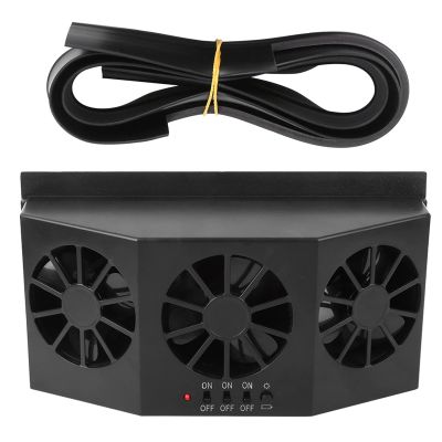 Solar Car Fan, Portable Solar Powered Car Ventilator Solar Powered Car Exhaust Fan Automobile Air Vent Ventilation Cooling Fan for General Types of Cars