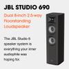 JBL Studio 690, Dark Wood - High-Performance Floorstanding Loudspeaker - with 2414H-1 Compression Driver, High-Definition Imaging Horn & Dual 8 PolyPlas Cone Woofers view 2