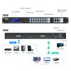 Yinker 8x8 HDMI Matrix 4K, 8 in 8 Out HDMI Matrix Switcher & Splitter Rackmountable, Supports 4K@30Hz EDID HDCP, Backlit Arcylic Button/IR/RS232/LAN view 3
