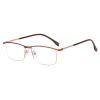 laureles Men Blue Light Blocking Reading Glasses Women Metal Small Half Frame Busniess Computer Eyewear (C1, 2.50 Magnification) view 1
