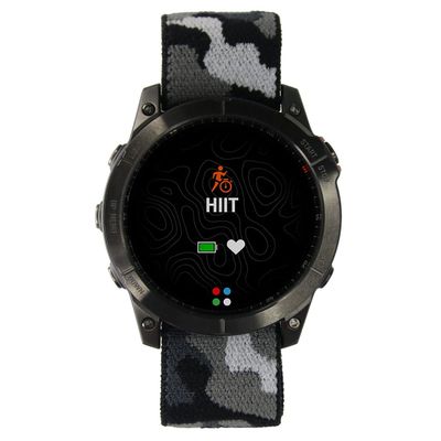 LDFAS Fenix 7/6/5 Plus Band, 22mm Ultra Easy Fit Nylon Straps Compatible for Garmin Fenix 7/6 Pro/5 Plus/Epix (Gen 2)/Quatix 7/instinct 2 Bnads, Camouflage-Gray