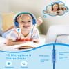 Voopwink Kids Headphones with Microphone, Wired Over Ear Headsets with Limited Volume 85dB/ 94dB for Boys Girls Teens Children Online School/Travel/iPad/Tablet/Cellphone view 2